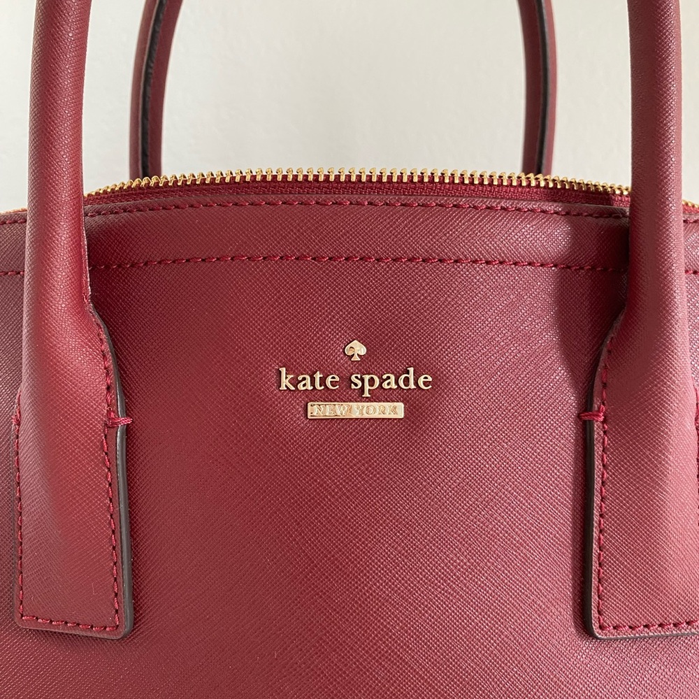 Kate Spade Burgundy Satchel - Picture 2 of 7